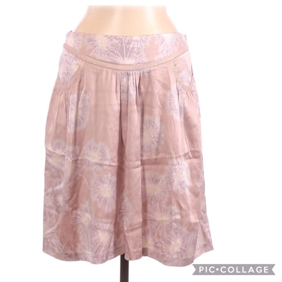 Authentic Rebecca Taylor Silk Floral Pocket Skirt